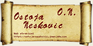 Ostoja Nešković vizit kartica